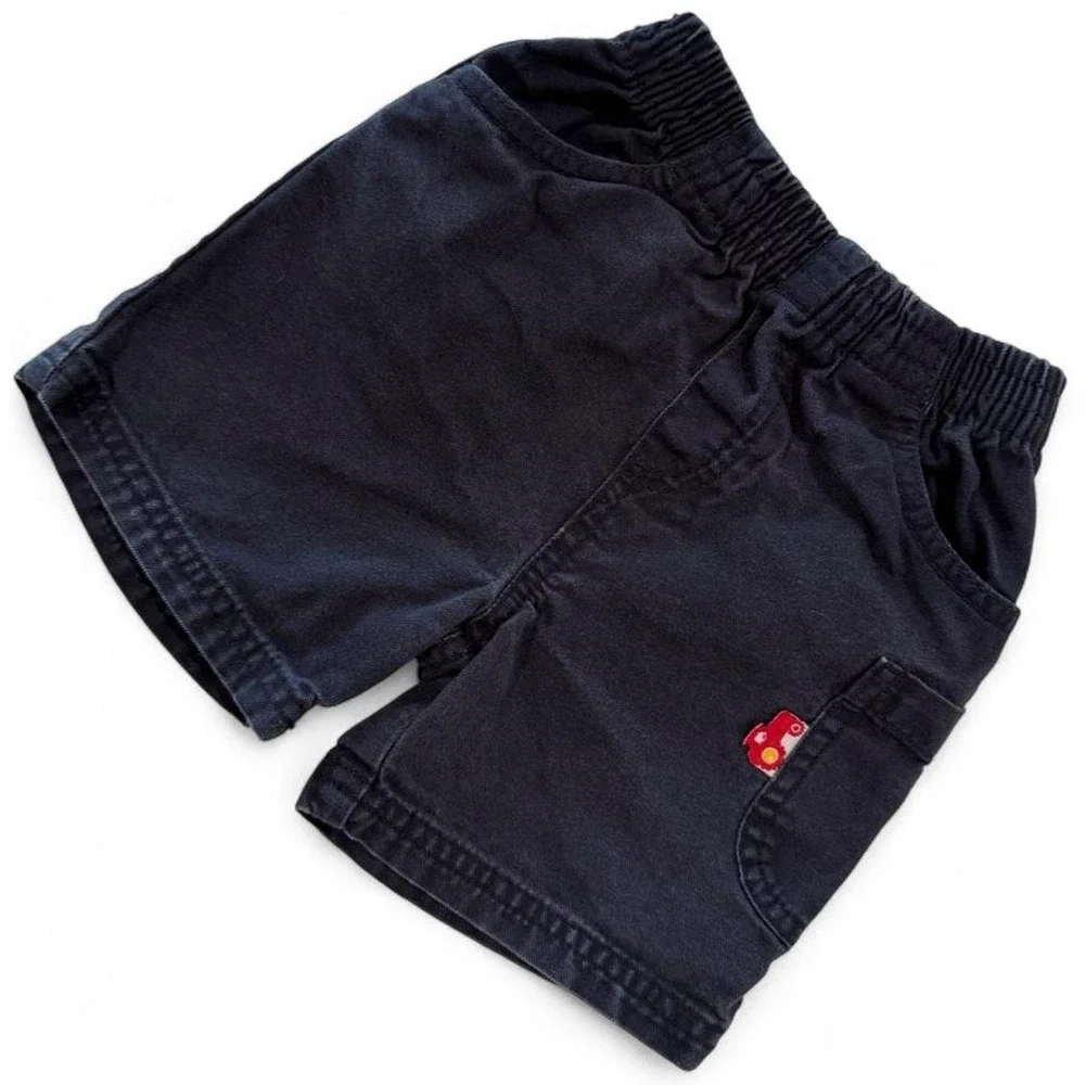 Vintage Whimsy Navy Baby Shorts